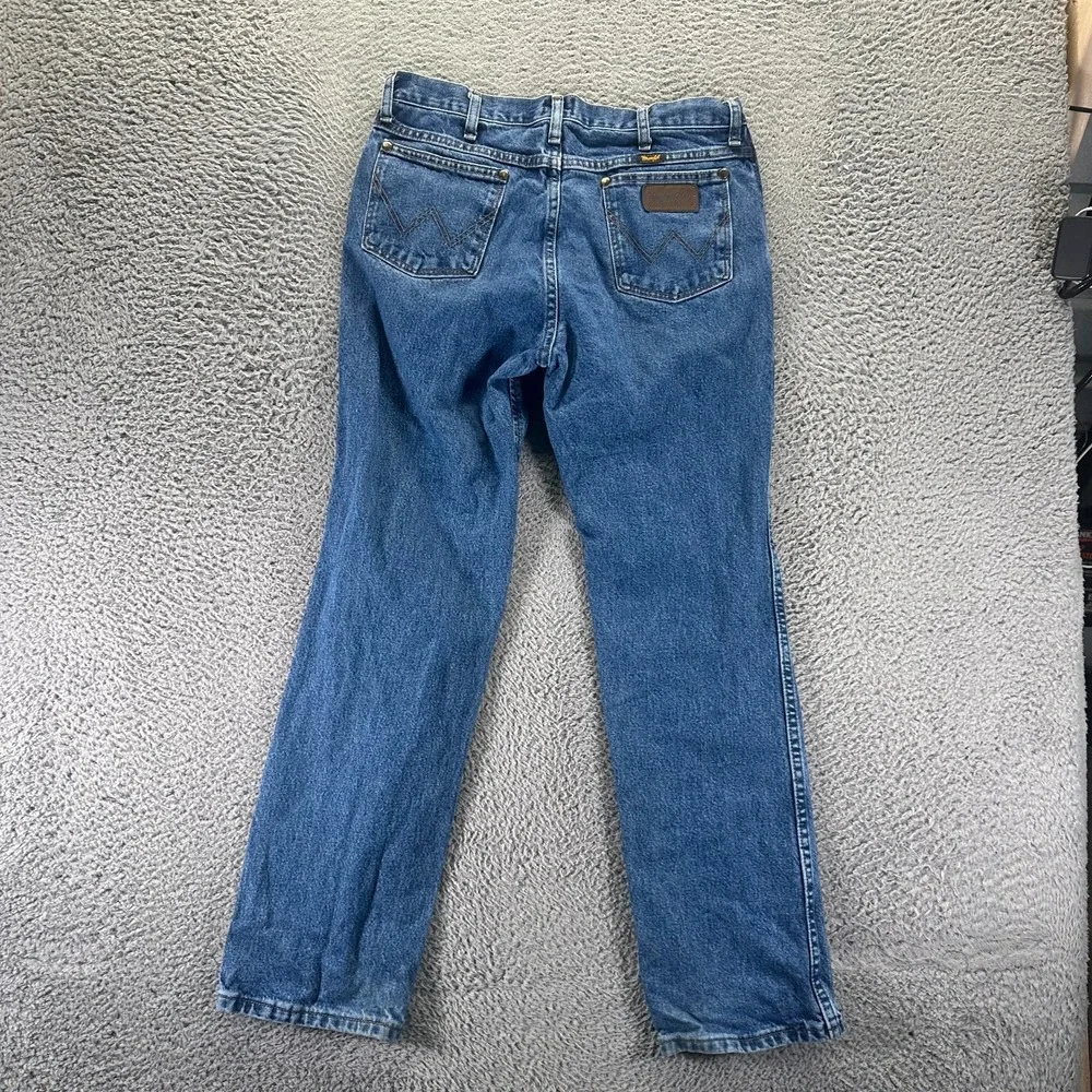 VTG Wrangler Cowboy Cut 36mwz Jeans Mens 33x32 Blue Cotton Denim Tapered Slim